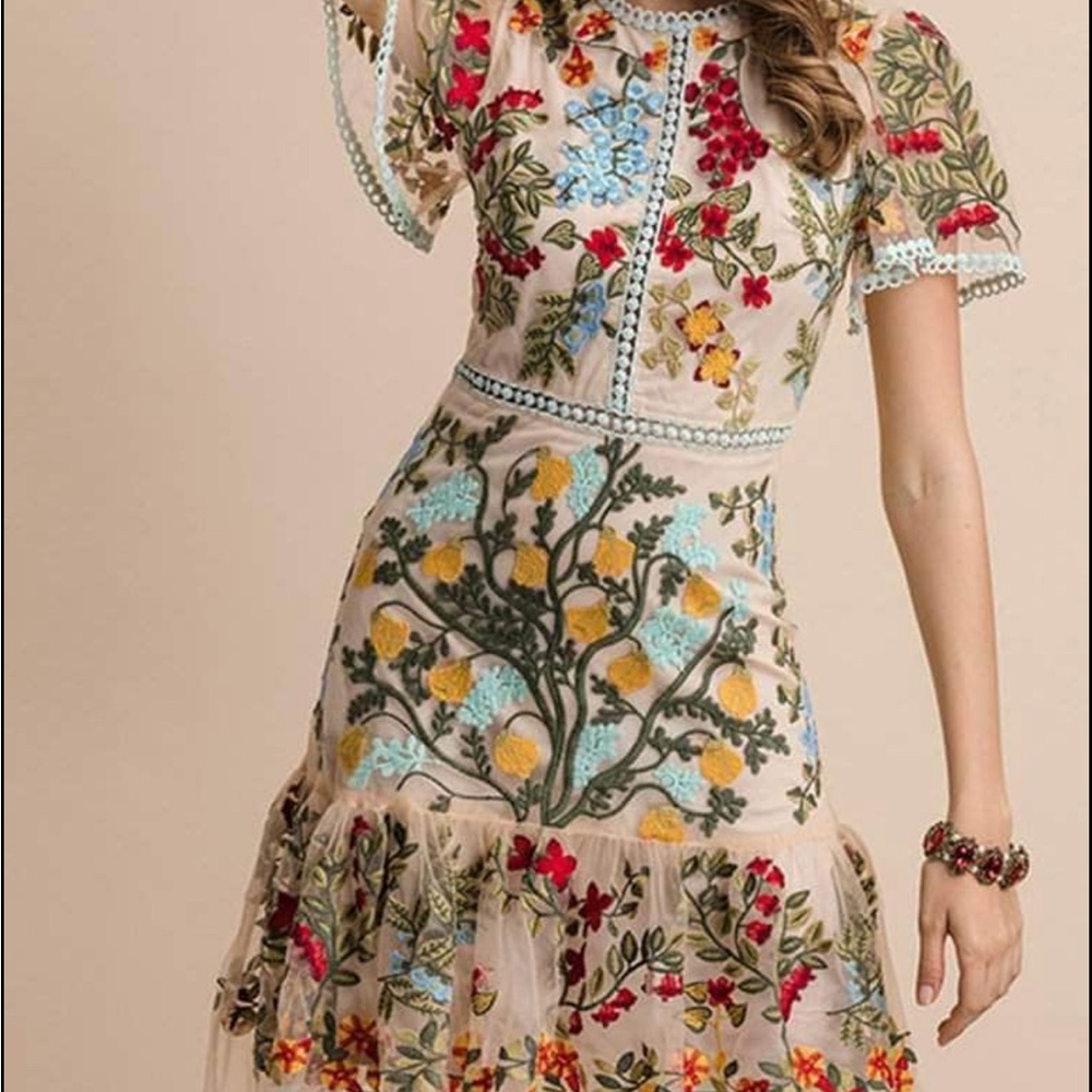 Floral Embroidered Dress